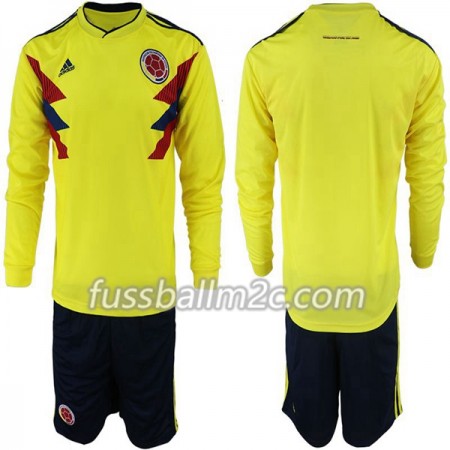 Fußballtrikots Kolumbien Kinder Heim Trikotsatz WM 2018 Langarm